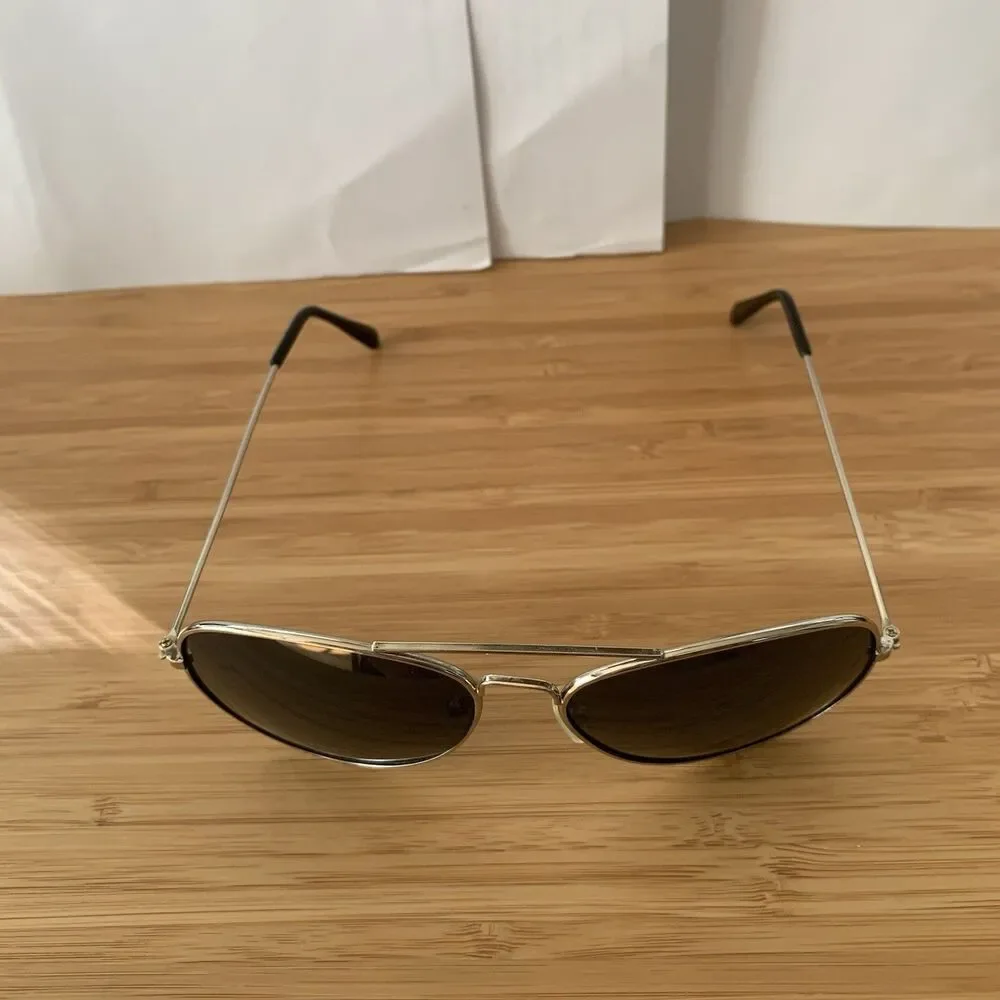 Korbel Champagne Aviator Sunglasses Unisex Black Metal Frame